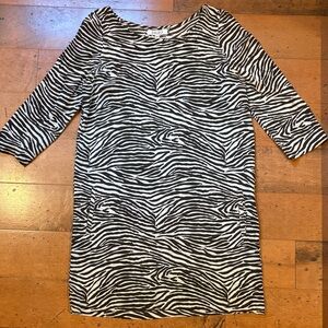 A.L.C. Black and White Zebra Print Mini Dress